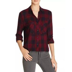 Rails Dylan Button Up Plaid Flannel Shirt Women's Size M Medium